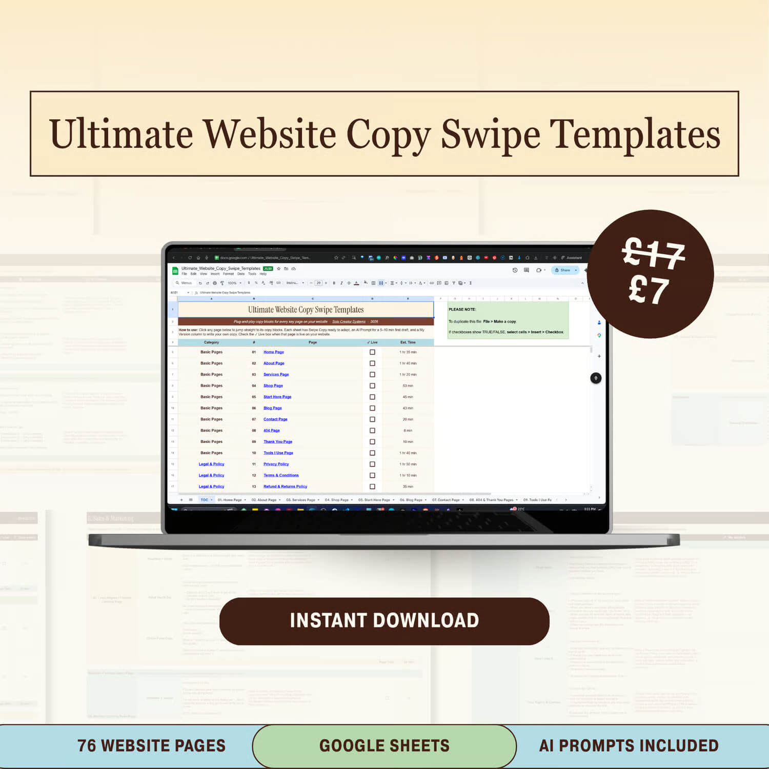 Ultimate Website Copy Swipe Templates